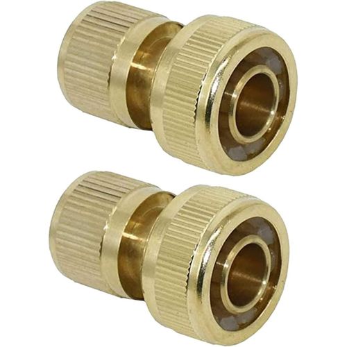 Raccords rapides en laiton CT 19 mm (3/4") pour tuyau d'arrosage (lot de 2)