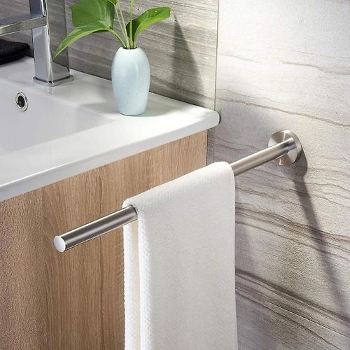Porte-serviettes mural 40 cm en acier inoxydable brossé