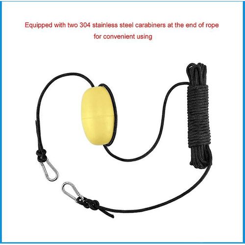 Corde De Remorquage Marine, Flotteur À Boule Et Crochet En Acier Inoxydable Pour Système D'ancrages De Pêche À La Dérive
