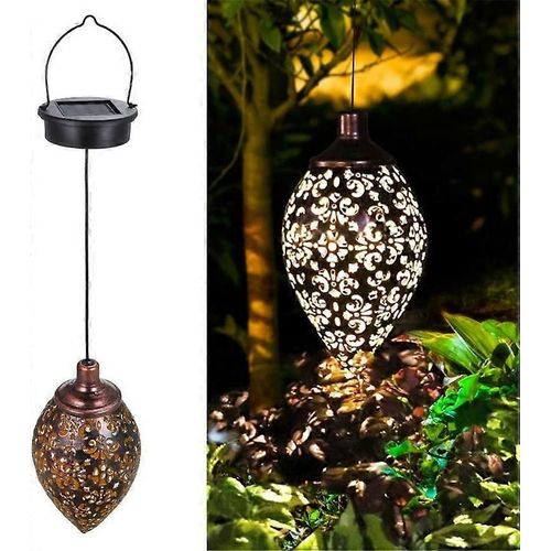 Projecteur D'art En Fer Forgé Creux Pour Jardin, Luminaire Suspendu Pour L'extérieur, Le Jardin Et La Cour