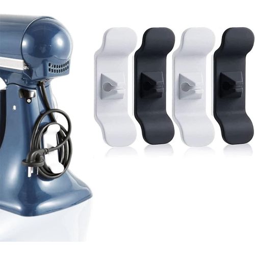 Lot de 4 organiseurs de cordons pour appareils électroménagers, supports de cordons pour câbles, enrouleur de cordons pour appareils de cuisine, cache-cordons pour le rangement de petits appareils électroménagers pour mixeur.