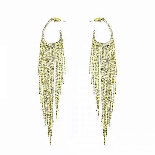 Boucles D'oreilles Pendantes À Longs Pampilles Dorées Pour Femmes, Boucles D'oreilles À Longs Fils, Boucles D'oreilles Pendantes À Chaîne Pour Filles