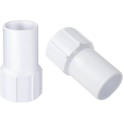 (Lot de 2) Manchon de tuyau de piscine 1-1/2" - Manchon fileté pour tuyau d'aspirateur de piscine spiralé - Connecte la tête d'aspirateur à l'entrée de l'écumoire