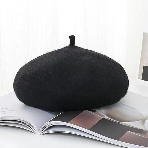 Béret Français En Laine Pour Femme, Bonnet D'hiver Souple