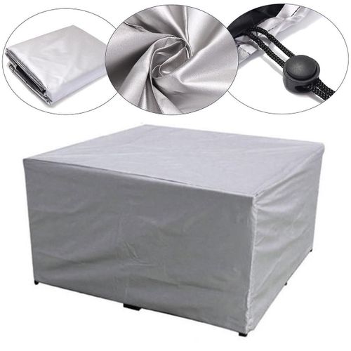 Housse De Protection Argentée Pour Meubles De Jardin, Imperméable, Anti-Poussière, Pour Table Et Chaises De Jardin, 242 X 162 X 100 Cm