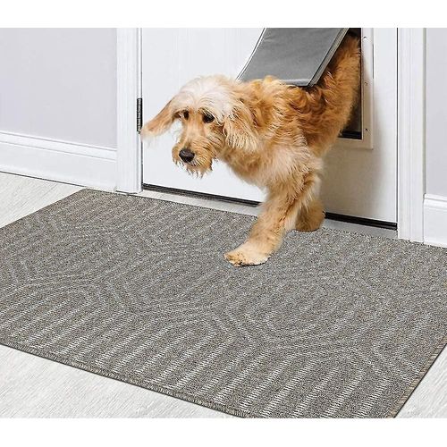 Paillasson D'entrée Marron 50 X 80 Cm, Lavable En Machine, Antidérapant, Absorbant Et Imperméable