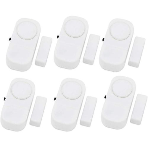 Pack de 6 systèmes d'alarme de sécurité sans fil pour portes et fenêtres