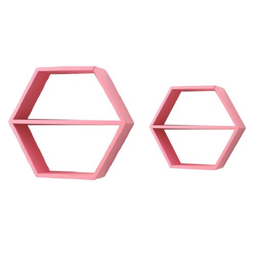 Étagères Hexagonales Étagères En Nid D'abeille Support De Rangement Mural Fond Étagère Murale Étagère Montée Support De Rangement Hexagonal Rose