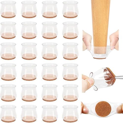 Lot De 24 Embouts De Protection En Silicone Pour Pieds De Chaise (30-45 Mm)