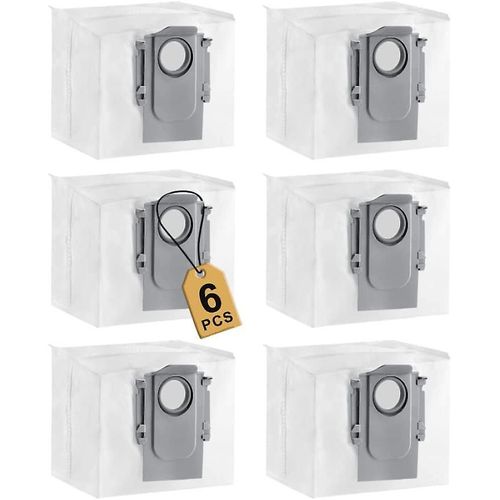 Lot de 6 sacs collecteurs de poussière pour aspirateur Roborock Q7 T8 S7 MAXV Ultra / Q7 MAX