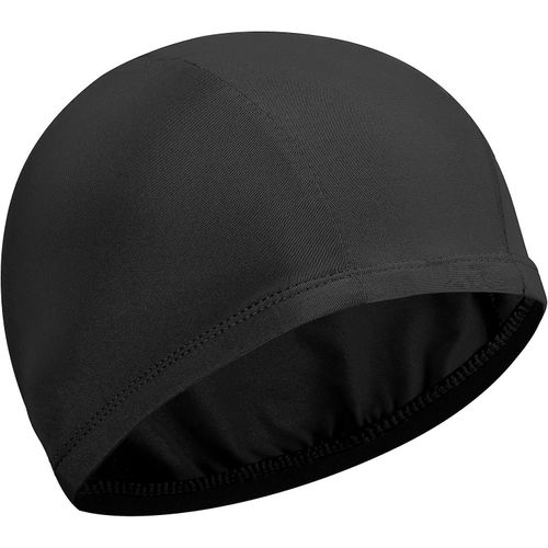 Bonnet De Bain En Tissu Extensible, Antidérapant, Souple, Pour Femmes, Hommes, Adultes, Adolescents (Noir) 