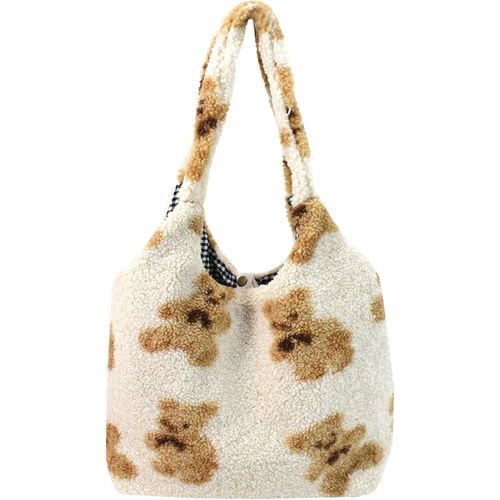 Sac à bandoulière en peluche pour femmes et filles, grand fourre-tout, sac à main, sac à main, sac de shopping en fausse fourrure, sac de rendez-vous