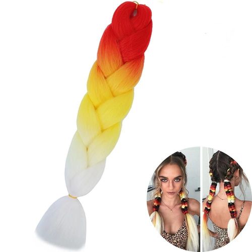 Extensions De Tresses Synthétiques Jumbo De 61 Cm, Fibres Résistantes À La Chaleur, En Vrac, Pour Femmes Noires