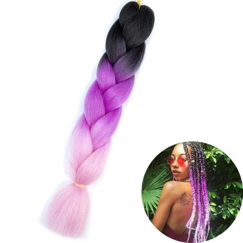 Extensions De Tresses Synthétiques Jumbo De 61 Cm, Fibres Résistantes À La Chaleur, En Vrac, Pour Femmes Noires