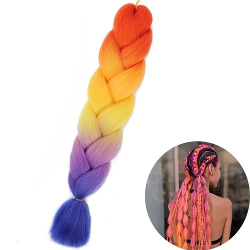 Extensions De Tresses Synthétiques Jumbo De 61 Cm, Fibres Résistantes À La Chaleur, En Vrac, Pour Femmes Noires