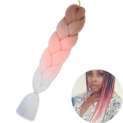 Extensions De Tresses Synthétiques Jumbo De 61 Cm, Fibres Résistantes À La Chaleur, En Vrac, Pour Femmes Noires