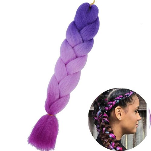 Extensions De Tresses Synthétiques Jumbo De 61 Cm, Fibres Résistantes À La Chaleur, En Vrac, Pour Femmes Noires