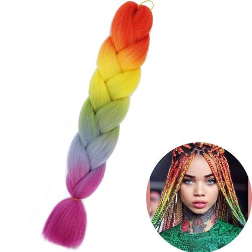 Extensions De Tresses Synthétiques Jumbo De 61 Cm, Fibres Résistantes À La Chaleur, En Vrac, Pour Femmes Noires