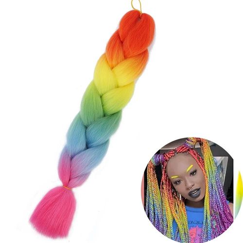 Extensions De Tresses Synthétiques Jumbo De 61 Cm, Fibres Résistantes À La Chaleur, En Vrac, Pour Femmes Noires
