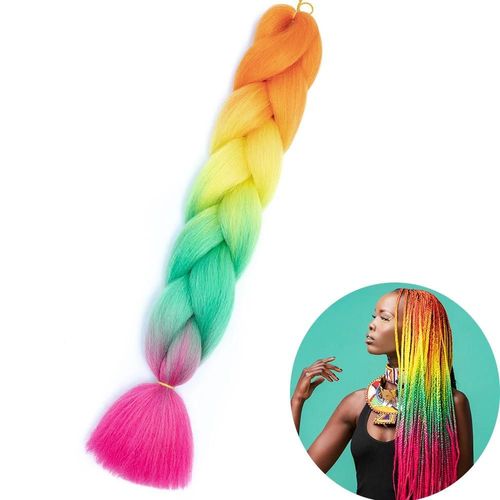 Extensions De Tresses Synthétiques Jumbo De 61 Cm, Fibres Résistantes À La Chaleur, En Vrac, Pour Femmes Noires