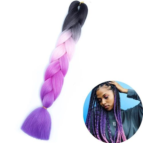 Extensions De Tresses Synthétiques Jumbo De 61 Cm, Fibres Résistantes À La Chaleur, En Vrac, Pour Femmes Noires