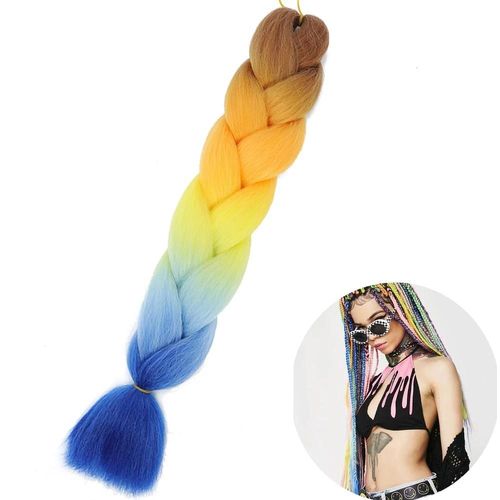 Extensions De Tresses Synthétiques Jumbo De 61 Cm, Fibres Résistantes À La Chaleur, En Vrac, Pour Femmes Noires