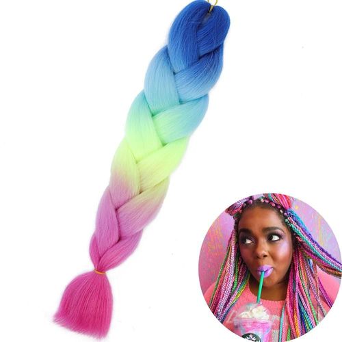 Extensions De Tresses Synthétiques Jumbo De 61 Cm, Fibres Résistantes À La Chaleur, En Vrac, Pour Femmes Noires
