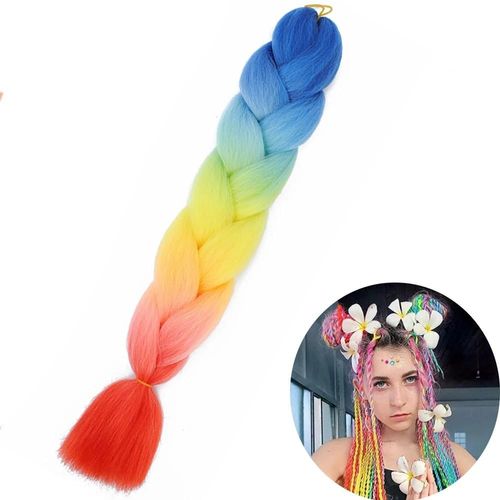 Extensions De Tresses Synthétiques Jumbo De 61 Cm, Fibres Résistantes À La Chaleur, En Vrac, Pour Femmes Noires