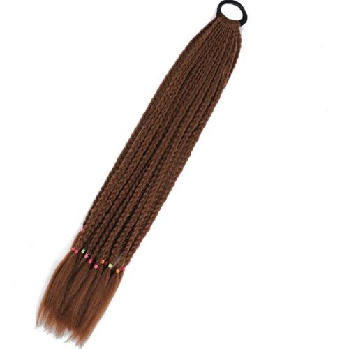 Perruque Synthétique Tressée Colorée Pour Queue De Cheval, Accessoire De Coiffure Pour Enfants Et Bébés