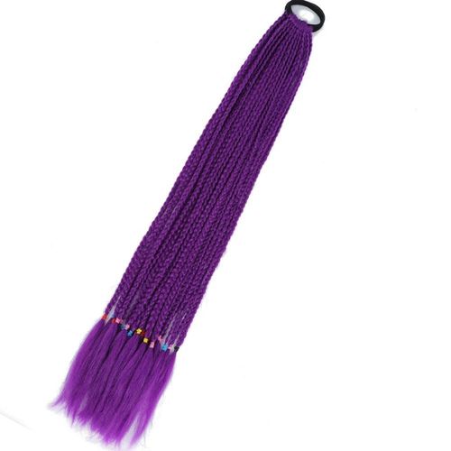 Perruque Synthétique Tressée Colorée Pour Queue De Cheval, Accessoire De Coiffure Pour Enfants Et Bébés