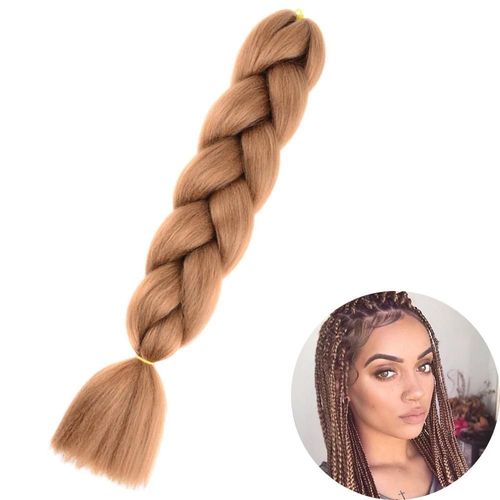 Extensions De Tresses Synthétiques Jumbo De 61 Cm, Fibres Résistantes À La Chaleur, En Vrac, Pour Femmes Noires