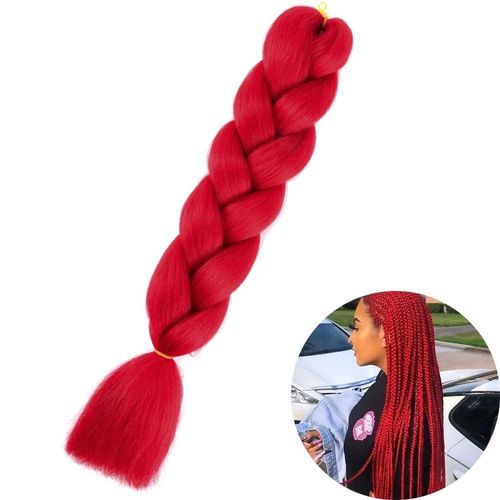 Extensions De Tresses Synthétiques Jumbo De 61 Cm, Fibres Résistantes À La Chaleur, En Vrac, Pour Femmes Noires