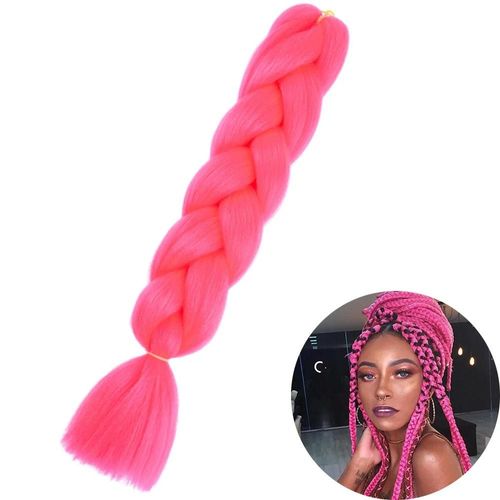 Extensions De Tresses Synthétiques Jumbo De 61 Cm, Fibres Résistantes À La Chaleur, En Vrac, Pour Femmes Noires