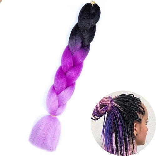 Extensions De Tresses Synthétiques Jumbo De 61 Cm, Fibres Résistantes À La Chaleur, En Vrac, Pour Femmes Noires