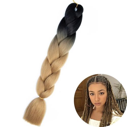 Extensions De Tresses Synthétiques Jumbo De 61 Cm, Fibres Résistantes À La Chaleur, En Vrac, Pour Femmes Noires