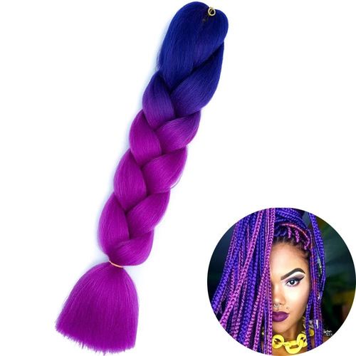 Extensions De Tresses Synthétiques Jumbo De 61 Cm, Fibres Résistantes À La Chaleur, En Vrac, Pour Femmes Noires