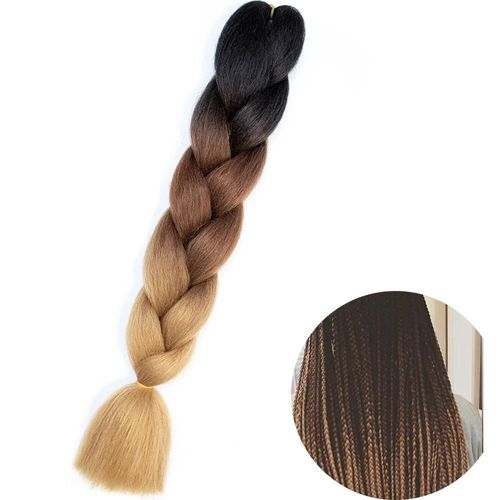 Extensions De Tresses Synthétiques Jumbo De 61 Cm, Fibres Résistantes À La Chaleur, En Vrac, Pour Femmes Noires