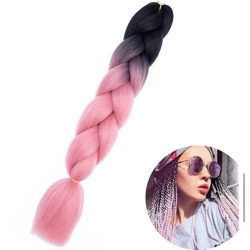 Extensions De Tresses Synthétiques Jumbo De 61 Cm, Fibres Résistantes À La Chaleur, En Vrac, Pour Femmes Noires