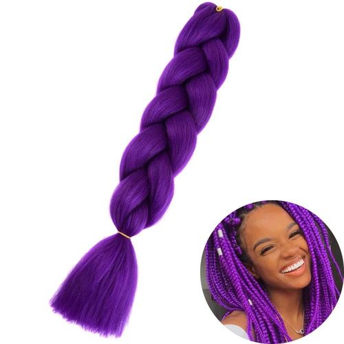 Extensions De Tresses Synthétiques Jumbo De 61 Cm, Fibres Résistantes À La Chaleur, En Vrac, Pour Femmes Noires