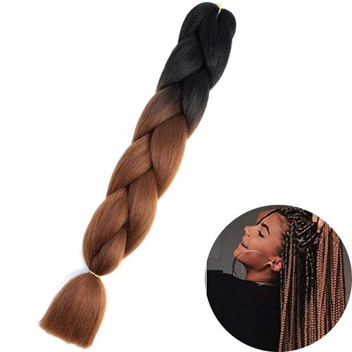 Extensions De Tresses Synthétiques Jumbo De 61 Cm, Fibres Résistantes À La Chaleur, En Vrac, Pour Femmes Noires