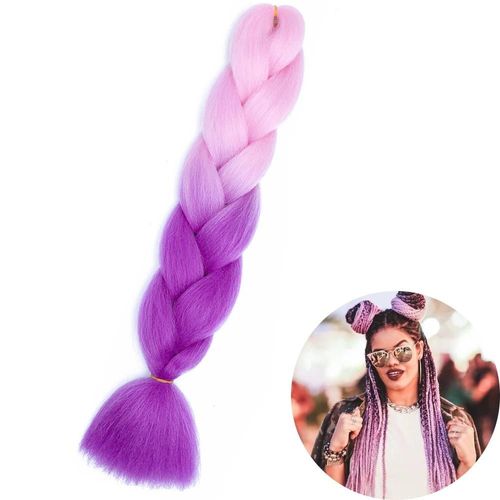 Extensions De Tresses Synthétiques Jumbo De 61 Cm, Fibres Résistantes À La Chaleur, En Vrac, Pour Femmes Noires