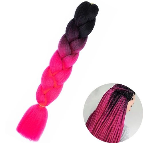 Extensions De Tresses Synthétiques Jumbo De 61 Cm, Fibres Résistantes À La Chaleur, En Vrac, Pour Femmes Noires