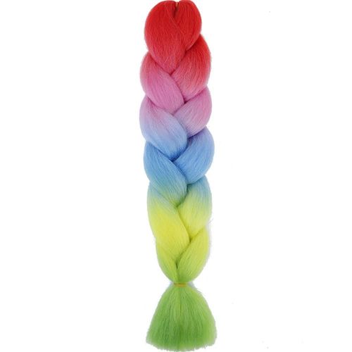 Extensions De Tresses Jumbo Box De 24 Pouces, Tresses Synthétiques À Faire Soi-Même Pour Enfants, Rose, Violet, Jaune, Gris