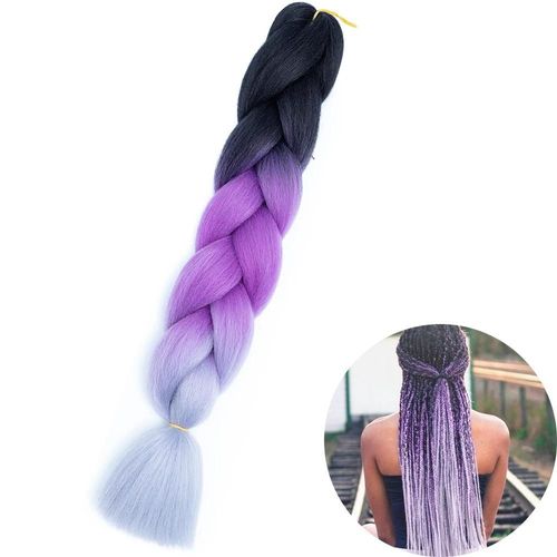 Extensions De Tresses Synthétiques Jumbo De 61 Cm, Fibres Résistantes À La Chaleur, En Vrac, Pour Femmes Noires