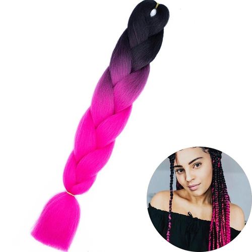 Extensions De Tresses Synthétiques Jumbo De 61 Cm, Fibres Résistantes À La Chaleur, En Vrac, Pour Femmes Noires