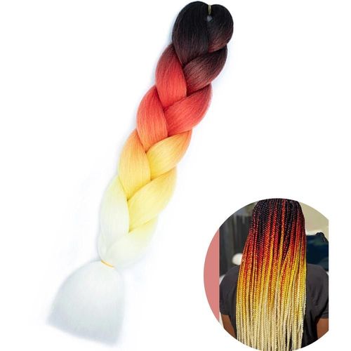 Extensions De Tresses Synthétiques Jumbo De 61 Cm, Fibres Résistantes À La Chaleur, En Vrac, Pour Femmes Noires