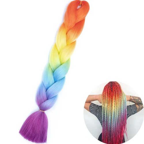 Extensions De Tresses Synthétiques Jumbo De 61 Cm, Fibres Résistantes À La Chaleur, En Vrac, Pour Femmes Noires