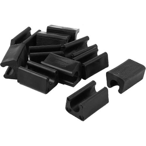 Lot De 10 Patins De Pieds De Chaise Ronds, Embouts De Tube, Pour Table, Fauteuil, Meuble Rectangulaire, En Plastique Antidérapant, Noir
