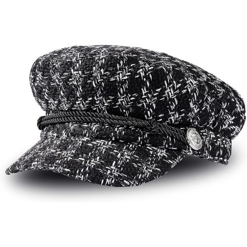 Béret Pour Femme, Casquette Décontractée, Style Rétro, Élégant, Visière, Casquette D'hiver Pour Dame (M, 56-58 Cm), Noir, 1 Pièce