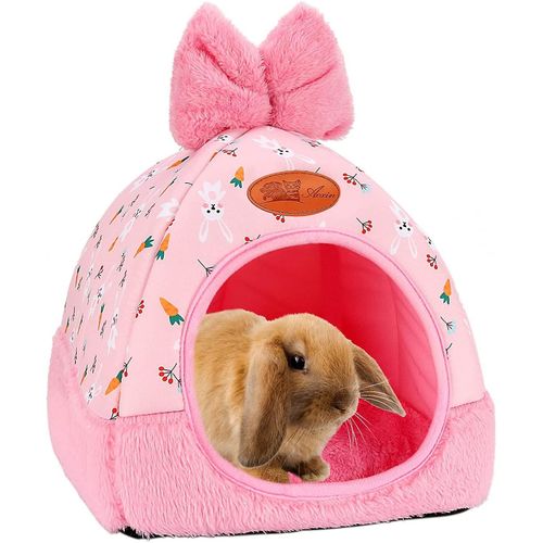 Lit Pour Lapin, Grotte Chaude Pour Cochon D'inde, Maison Mignonne Pour Lapin Et Cage Cachée, Lapin, Cochon D'inde, Dragon, Chat Et Autres Petits Animaux